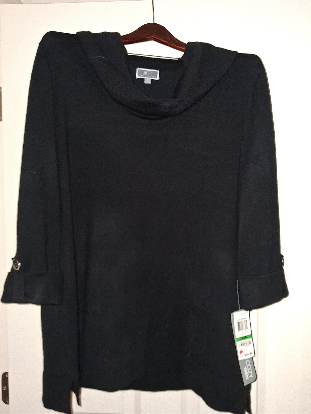 🖤New W/ Tags Macy's Cozy Yarn Deep Black Sweater 🖤🥀